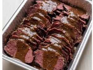 Pastrami Smothered in Pan Gravy (9×13 pan)